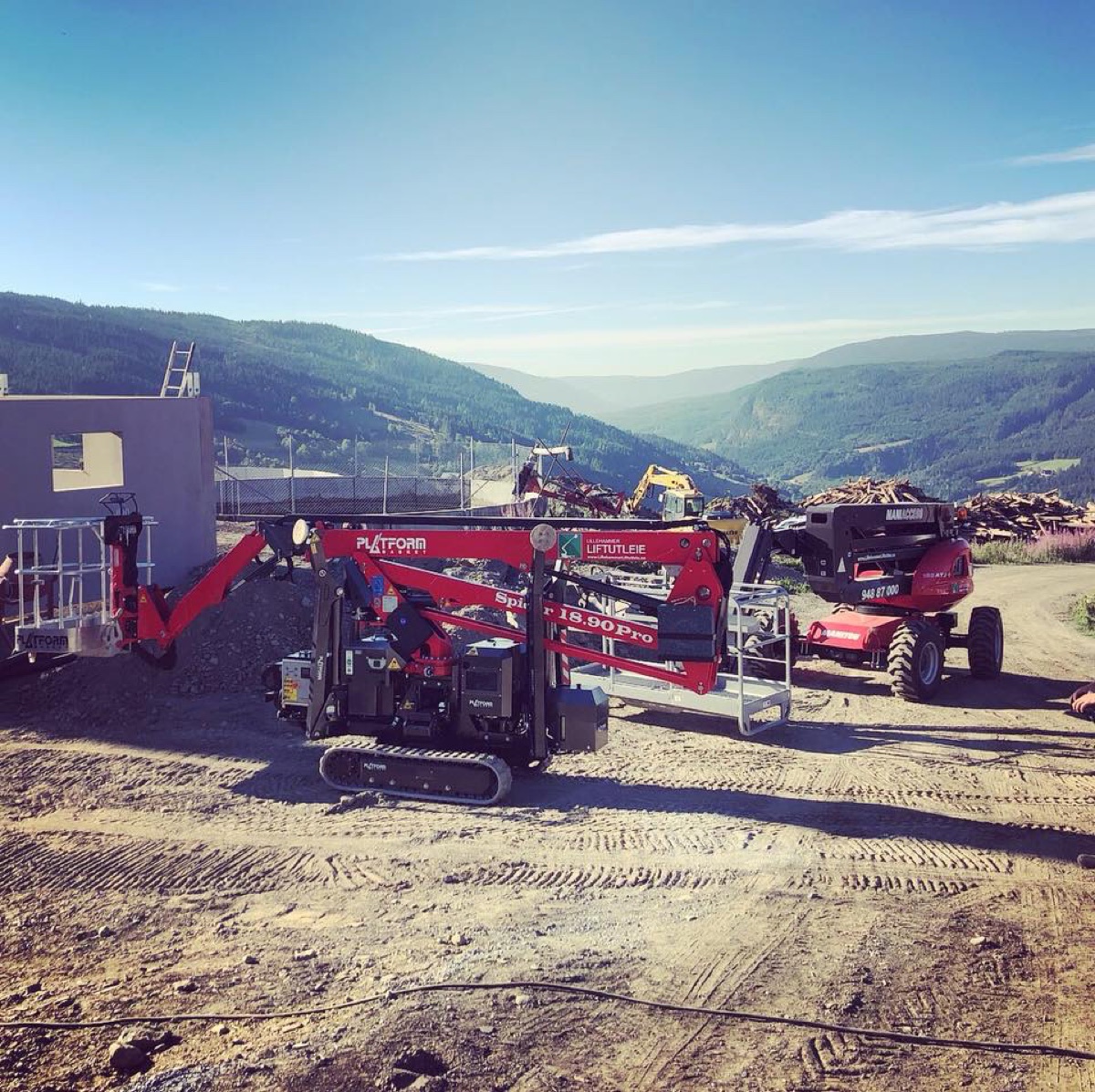 Maskinparken til Lillehammer Liftutleie